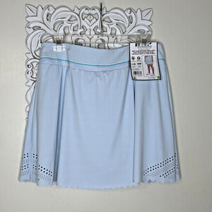 RBX Women' L Mini Scalloped Hem SKORT Shorts Skirt Athleisure Active BLUE NWT